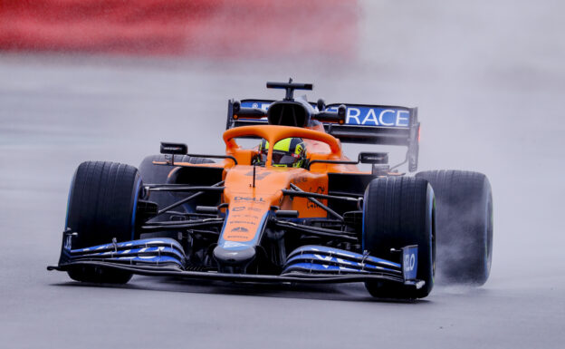 Onboard of Norris driving the new McLaren MCL35M on Silverstone 1 Onboard of Norris driving the new McLaren MCL35M on Silverstone