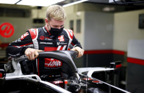 Mick Schumacher's seat fitting at the Haas F1 team factory