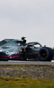First footage of new Aston Martin AMR21 on wet Silverstone circuit