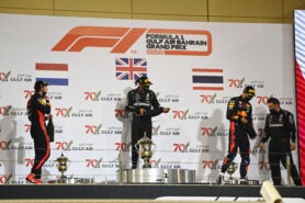 Who will be on the 2022 Bahrain Grand Prix podium?