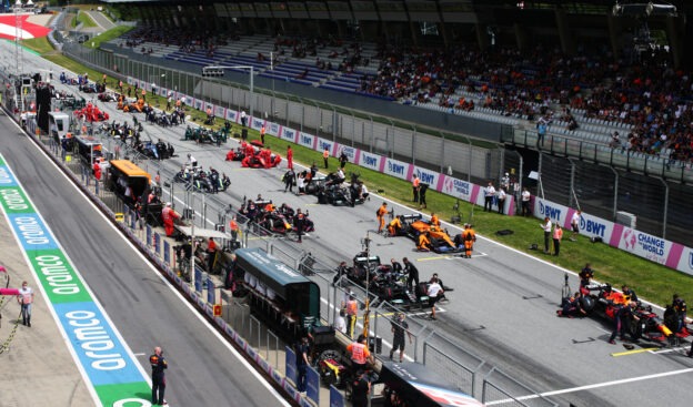 F1 Starting Grid 21 Austrian Grand Prix Race At Red Bull Ring