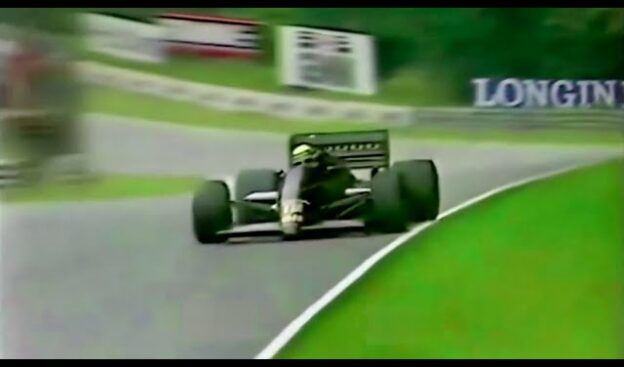 Tour de qualification de Senna à Brands Hatch en 1986 (Lotus 98T Renault) 1 Tour Quali 1986 de Senna à Brands Hatch (Lotus 98T Renault)