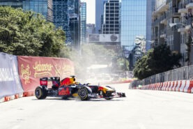 Red Bull F1 car demo with Perez in the streets of Dallas