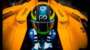 Pato O'Ward test drives a McLaren Formula 1 car