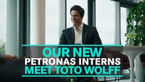 Toto Wolff meets his new interns at the factory