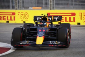 Sergio Perez Laps The RB18 in Singapore