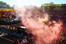 Le podium du GP d'Italie 2022 de Leclerc à Monza