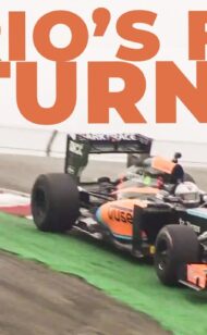 Ο Mario Andretti οδηγεί τη σύγχρονη McLaren F1 αυτοκίνητο στη Laguna Seca
