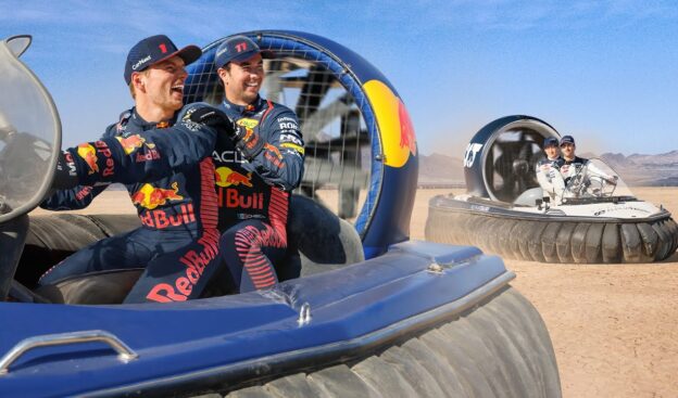 F1 Drivers Race Hovercraft In The Desert πΊπΈ 1 F1 Drivers Race Hovercraft In The Desert πΊπΈ