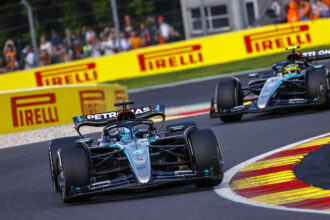 Formel 1 - Mercedes-AMG Petronas Motorsport, Großer Preis von Belgien 2024. Lewis Hamilton, George RussellFormula One - Mercedes-AMG Petronas Motorsport, Bélgica GP 2024. Lewis Hamilton, George Russell