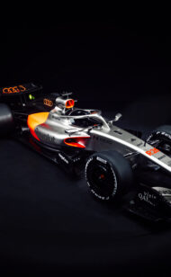 Audi F1 Team beleuchtet Berlin bei der feierlichen Produkteinführung für ein neues F1 Era