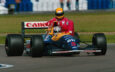 Ayrton Senna getting a lift of Nigel Mansell on his Williams FW14B Renault (1992)