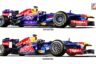 Comparison Red Bull F1 car RB8 & RB9