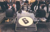 Emerson Fittipaldi driving the Lotus 72D in Italy (1972)